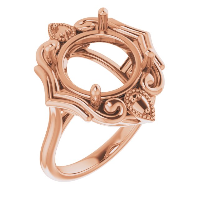 Bague de montage ronde en or 10 carats de 12 mm