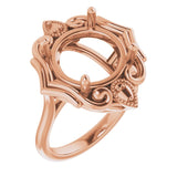 Bague ronde en or rose 18 carats de 12 mm
