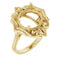 Bague de montage ronde 12 mm jaune 10K