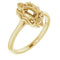 Bague de montage ovale 7x5 mm en or jaune 10 carats