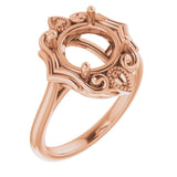 Bague ronde en or 14 carats de 9 mm
