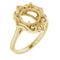 Bague de montage ronde de 9 mm en or jaune 18 carats