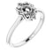Bague de montage ronde en or blanc 18 carats de 4,4 mm