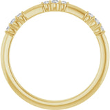 14K Yellow Gold 1/8 CTW Lab-Grown Diamond Stackable Ring