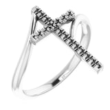 Monture de bague croix en argent sterling