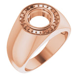 Bague ronde en or rose 14 carats de 8 mm