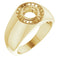 Bague de montage ronde en or jaune 18 carats de 6 mm