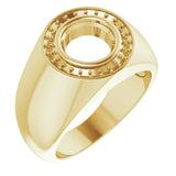 Bague de montage ronde 10K jaune 8,2 mm