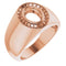 Bague ovale 10K Rose 8x6 mm