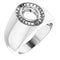 Bague de montage ovale blanche 10K 8x6 mm