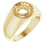 Bague de montage ronde en or jaune 18 carats de 5,8 mm