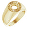 Bague de montage ronde en or jaune 14 carats de 6,5 mm