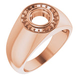 Bague ronde en or rose 14 carats de 6,5 mm