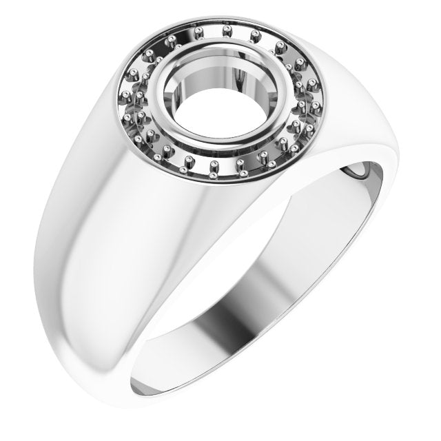 Bague de montage ronde blanche 10K de 6,5 mm