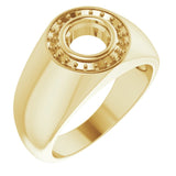 Bague de montage ronde 10K jaune 6,5 mm