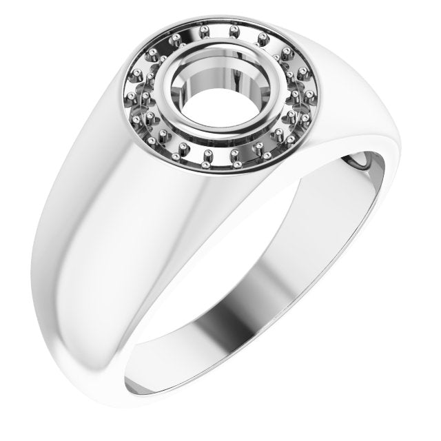 Bague de montage ronde blanche 10K de 5,5 mm