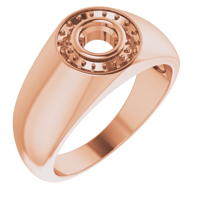 Bague de montage ronde en or 10 carats de 4,8 mm