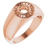 Bague ronde en or rose 14 carats de 4,8 mm