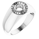 Bague de montage ronde blanche 10K de 4,8 mm