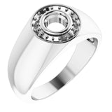 Bague de montage ronde blanche 10K de 5,2 mm