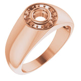 Bague ronde en or rose 14 carats de 4,4 mm