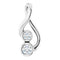 14K White Gold .07 CTW Natural Diamond Hold You Forever® Pendant