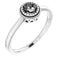 Bague de montage ronde 5 mm en or blanc 14 carats