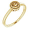 Bague de montage ronde de 5 mm en or jaune 14 carats