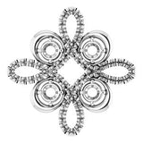 Pendentif trèfle blanc 14 carats