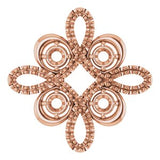 Monture pour pendentif trèfle rose 14 carats