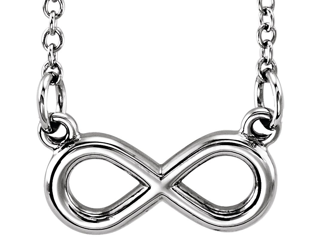 Platinum Tiny Posh® Infinity-Inspired 16-18" Necklace