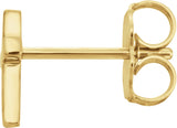 14K Yellow Gold 7.5 mm Cross Single Earring