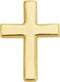 14K Yellow Gold 7.5 mm Cross Single Earring