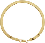 14K Yellow Gold 3.8 mm Flexible Herringbone 7" Chain