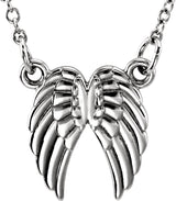 Sterling Silver Tiny Posh® Angel Wings 16-18" Necklace