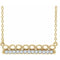 Collier barrette 16 pouces (40,6 cm) en or jaune 14 carats serti de diamants naturels jaunes 1/5 carat (poids total) et inspiré de l'infini.