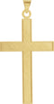 14K Yellow Gold 49.4x25 mm Cross Pendant