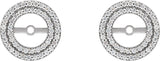14K White Gold 1/4 CTW Natural Diamond Earring Jackets