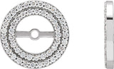 14K White Gold 1/4 CTW Natural Diamond Earring Jackets