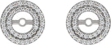 14K White Gold 1/4 CTW Diamond Earring Jackets