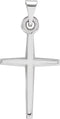 Sterling Silver 23.38x11.75 mm Cross Pendant