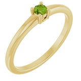 Bague en péridot naturel jaune 14 carats