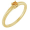 Bague en citrine naturelle jaune 14 carats
