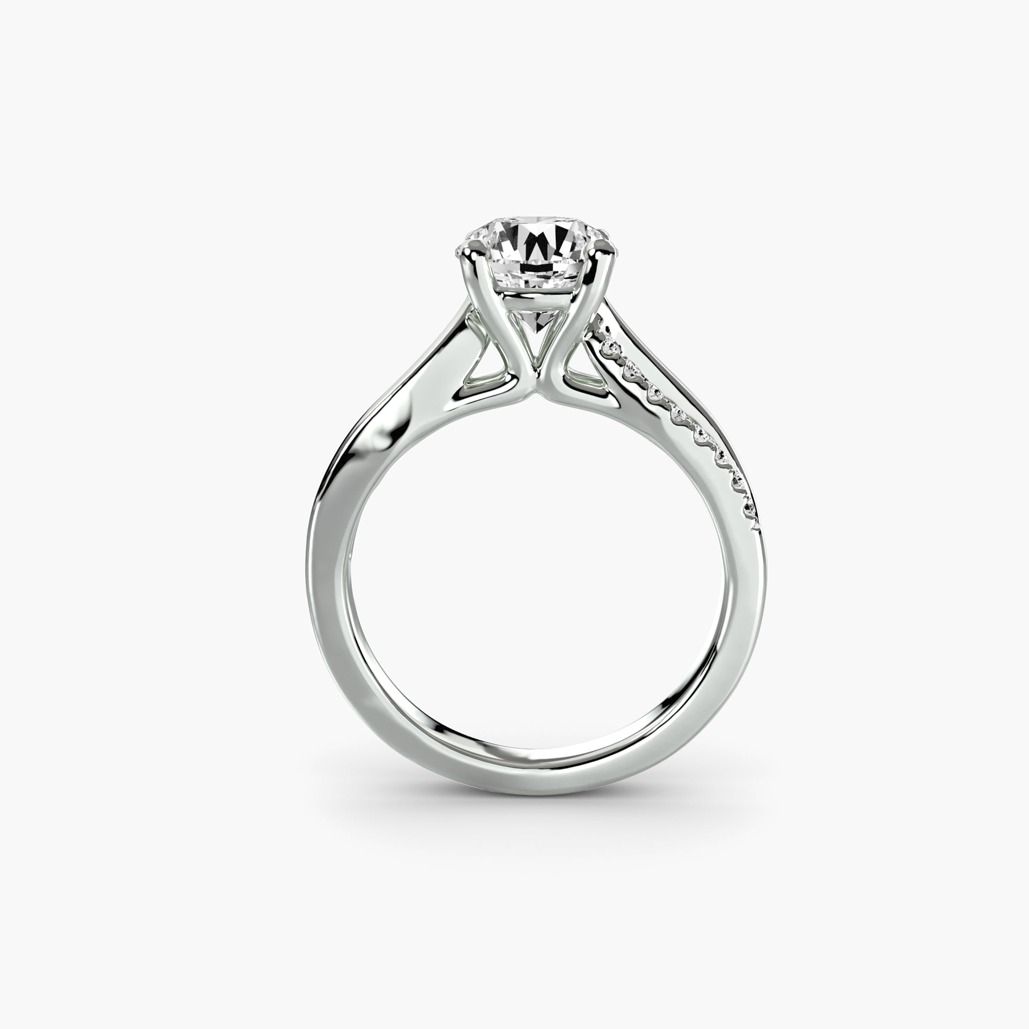 Le Solitaire Pavé Split Shank